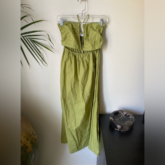 Mikoh Women’s Enna Cutout Midi Dress in Sea Moss Size 2 Resortwear Vacation - Picture 2 of 9